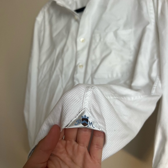 Peter Millar Men's White Button Down Shirt Size 16R - Picture 4 of 8